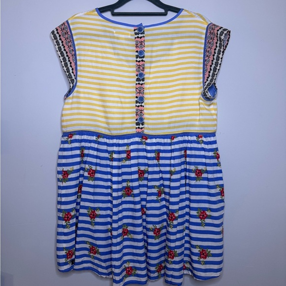 Matilda Jane On My Mind Top NWT size Medium- yellow and blue floral and stripes - Picture 7 of 7